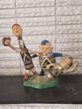 Rare Vintage Blatz Beer 'SLIDING INTO HOME' Statue